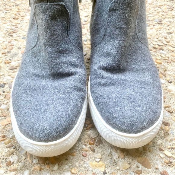 Kenneth Cole Keenan Gray Ankle Zipper Sneakers 6.5 - Picture 4 of 8